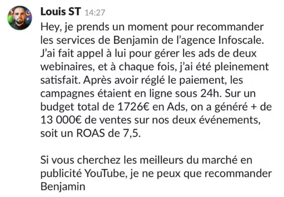 Résultats Shopify OS — Louis ST